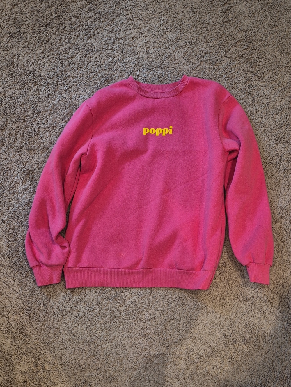 Poppi Women's Pink Logo Crewneck Sweatshirt